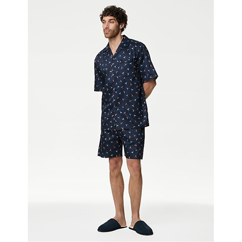 Pijama Set Pure Cotton Parrot Print
