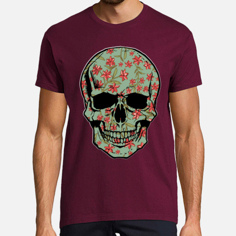 Ropa Deportiva Hombre Calavera Flores